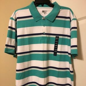 Boca Classics Polo - Teal, Navy, & White (LG)